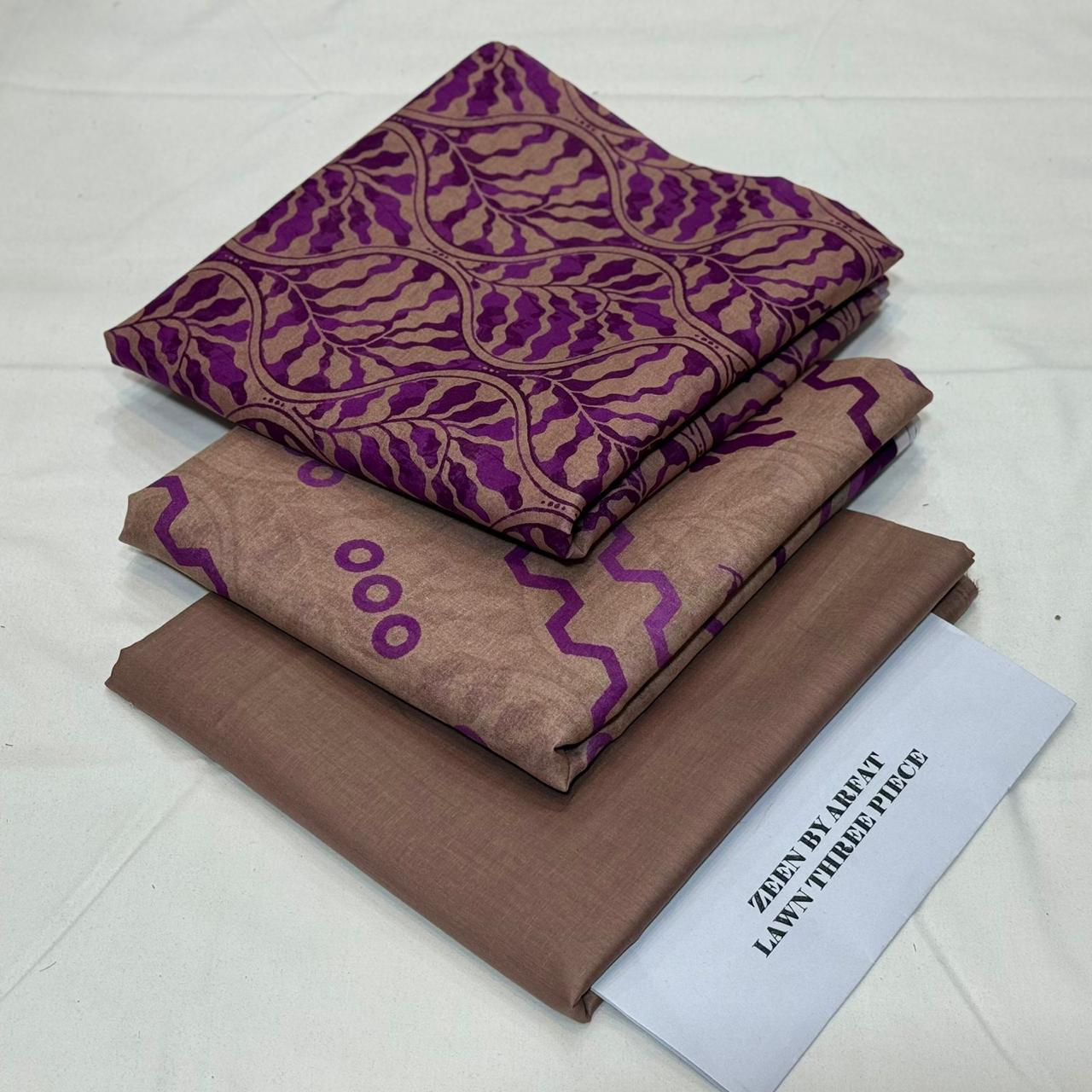 Zeen Printed Lawn Unstitched 3Piece D-28