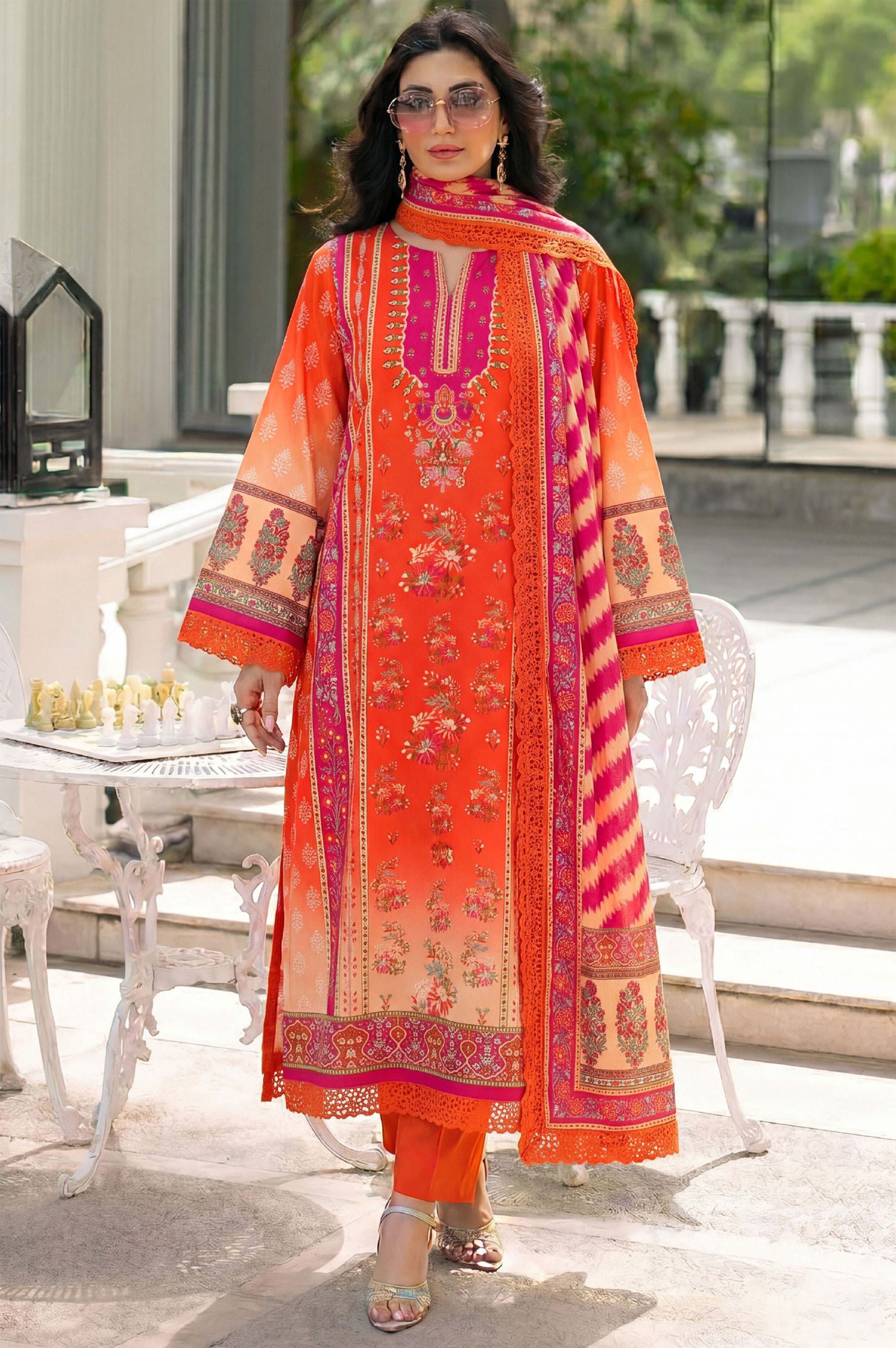 Printed Lawn 3PC Suit Summer Collection 2026 D-9