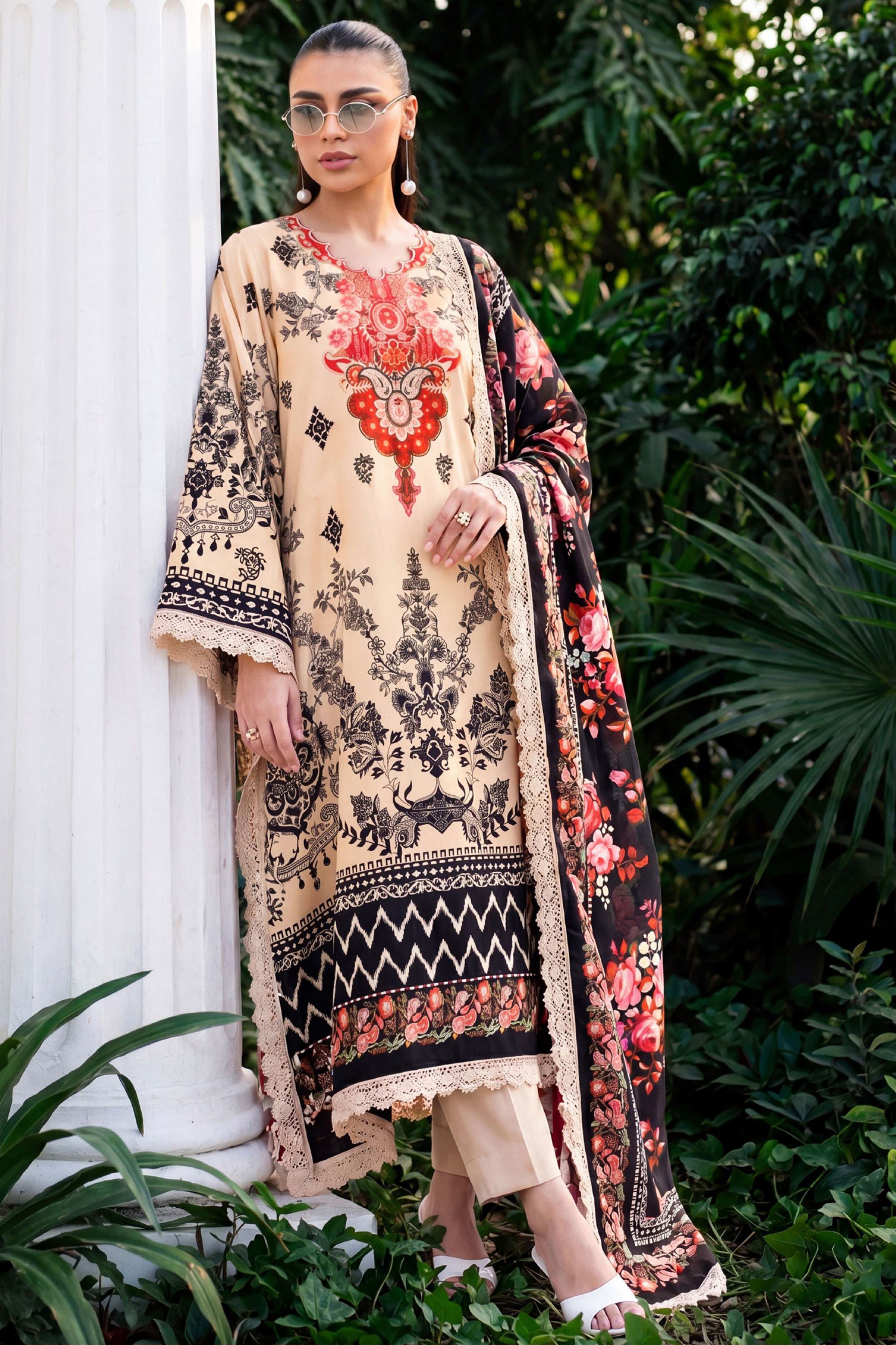 Printed Lawn 3PC Suit Summer Collection 2026 D-0