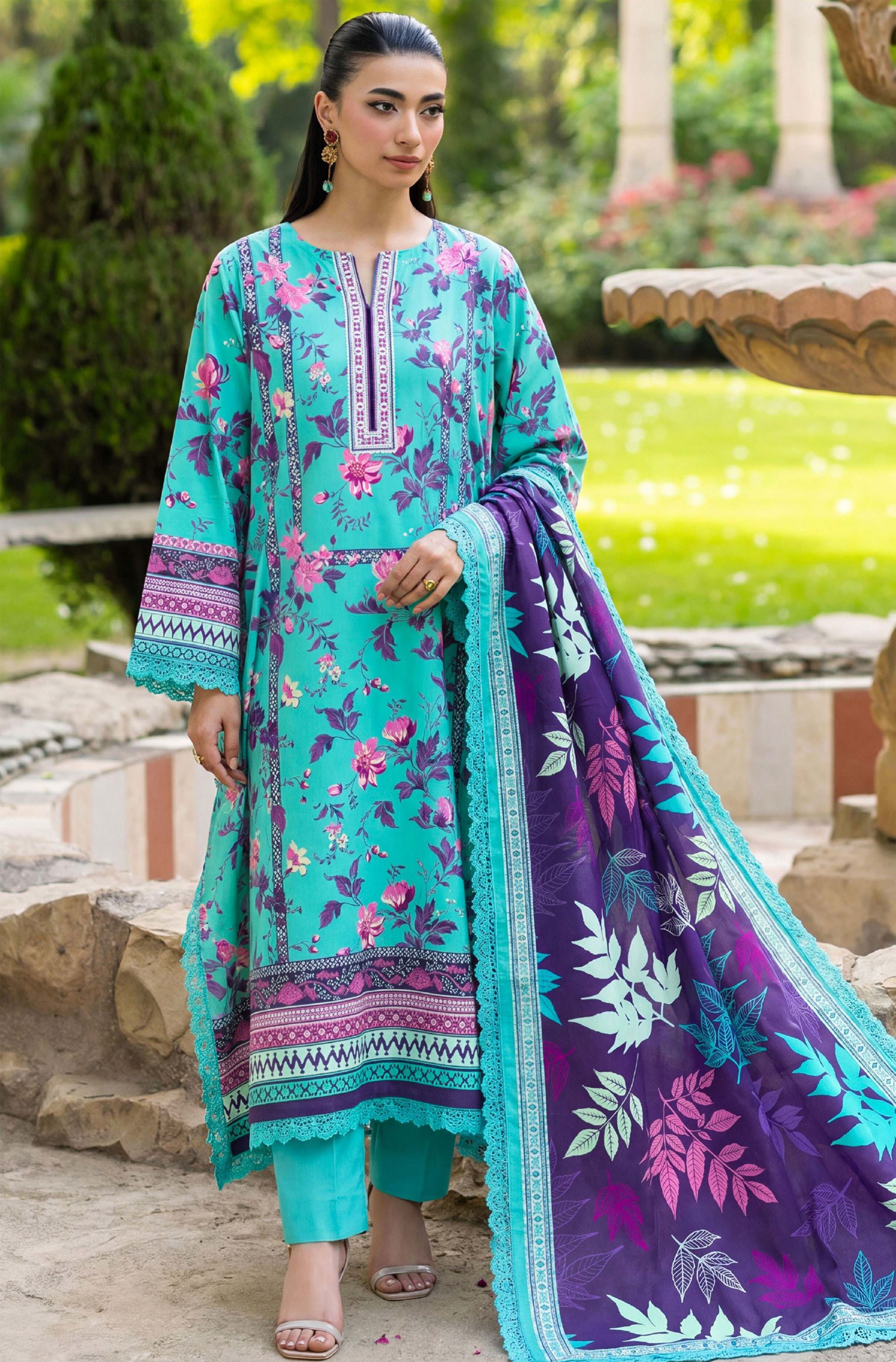Printed Lawn 3PC Suit Summer Collection 2026 D-3