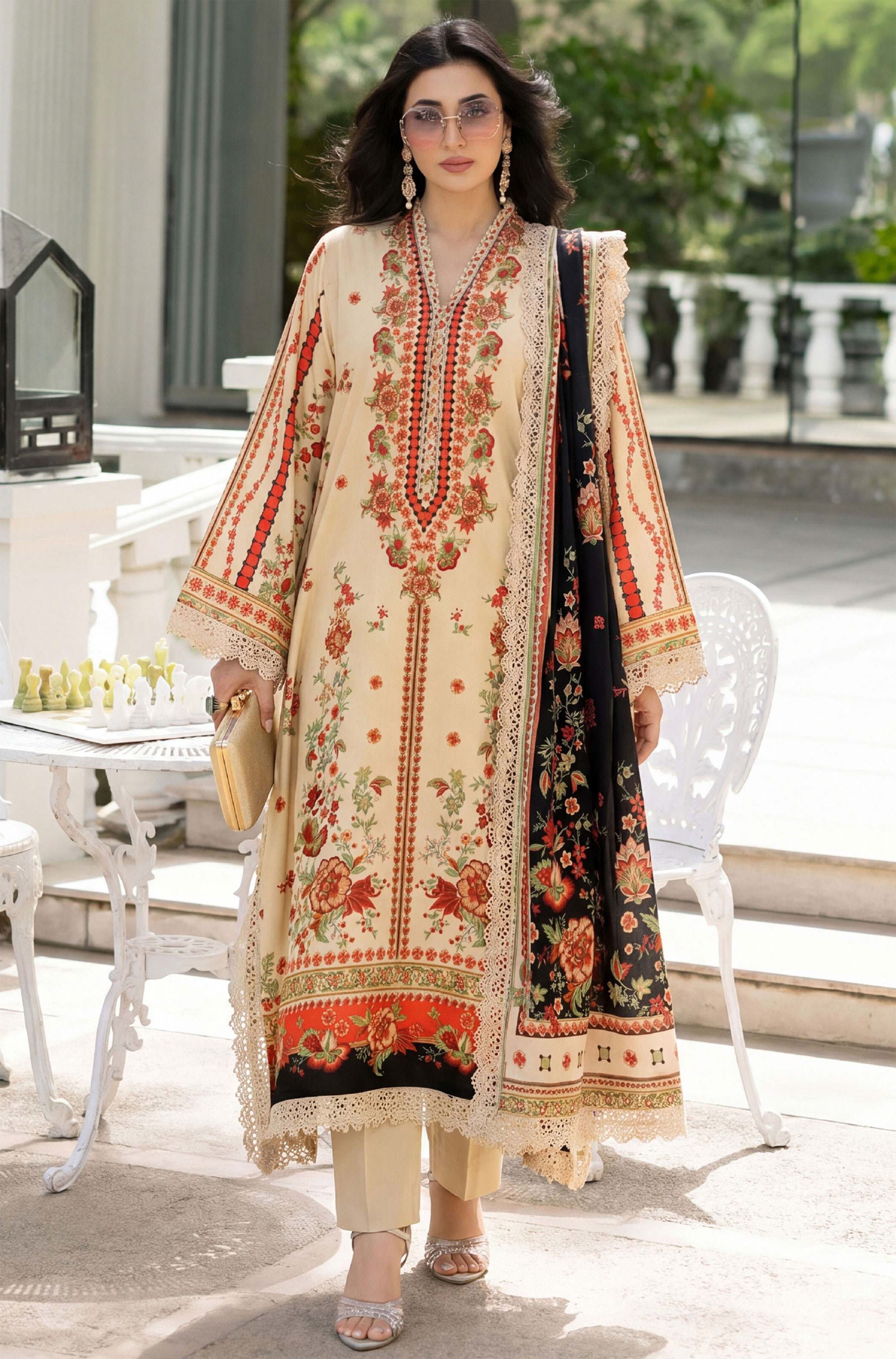 Printed Lawn 3PC Suit Summer Collection 2026 D-4