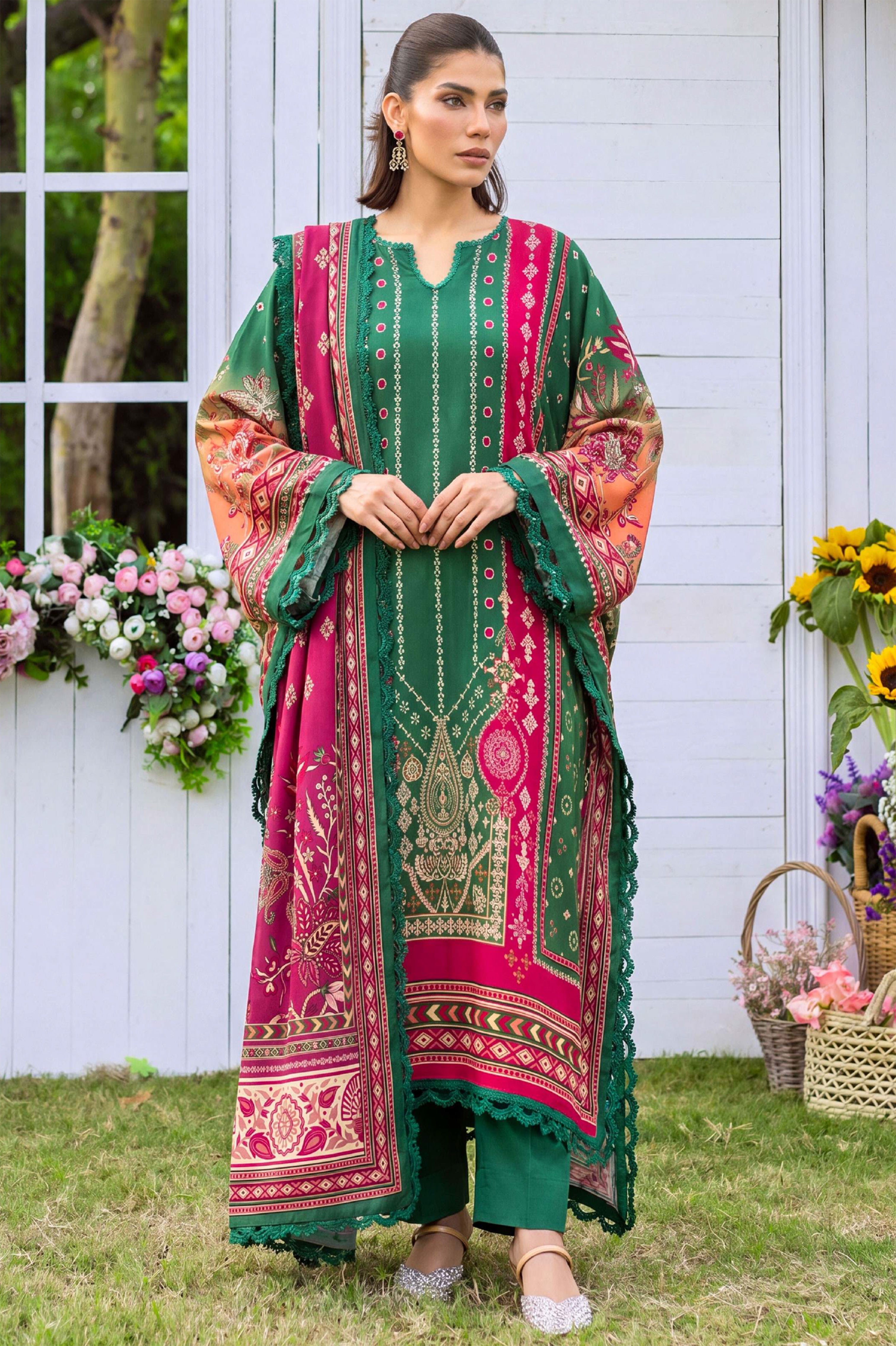 Printed Lawn 3PC Suit Summer Collection 2026 D-6