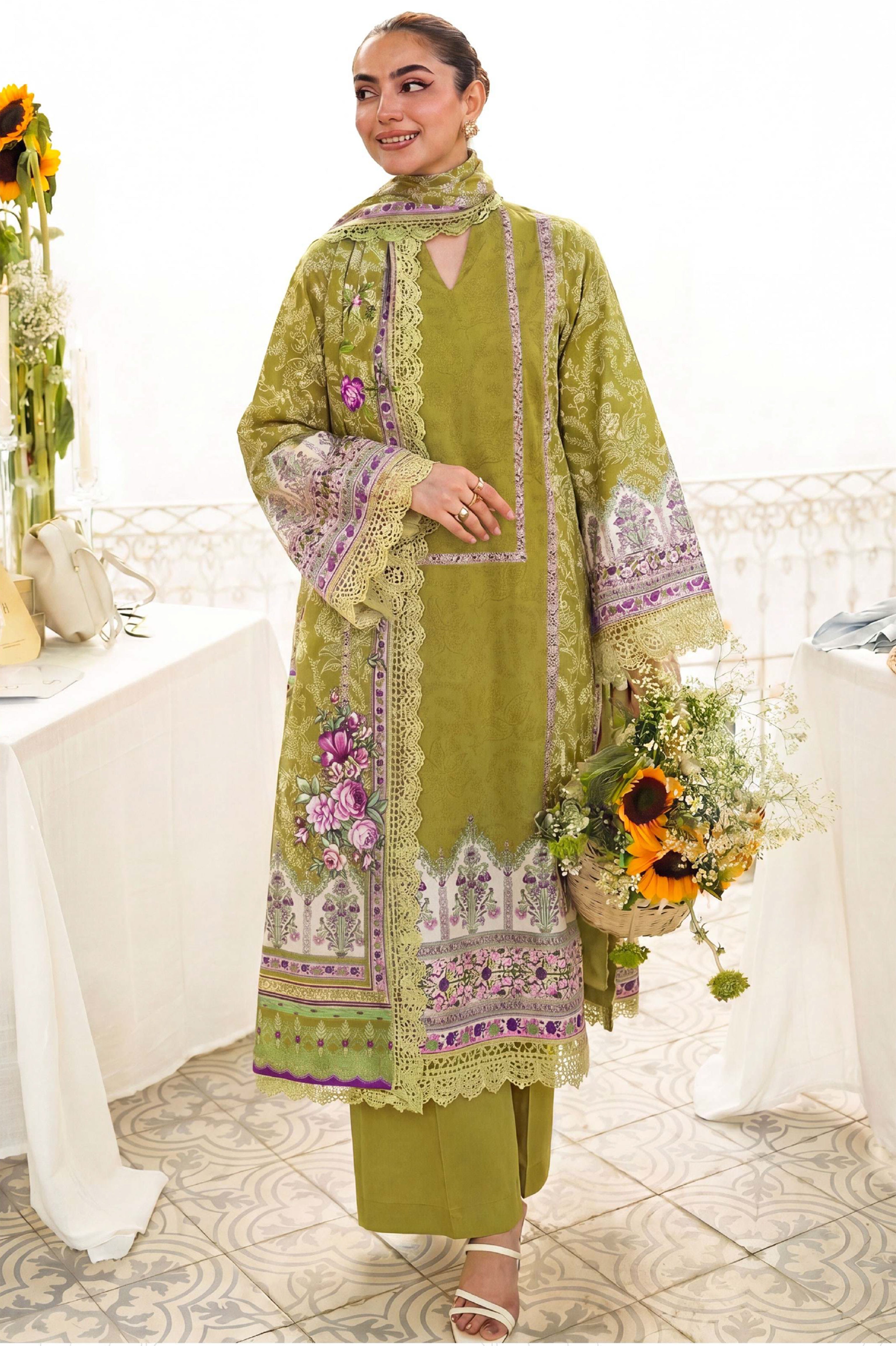 Printed Lawn 3PC Suit Summer Collection 2026 D-8