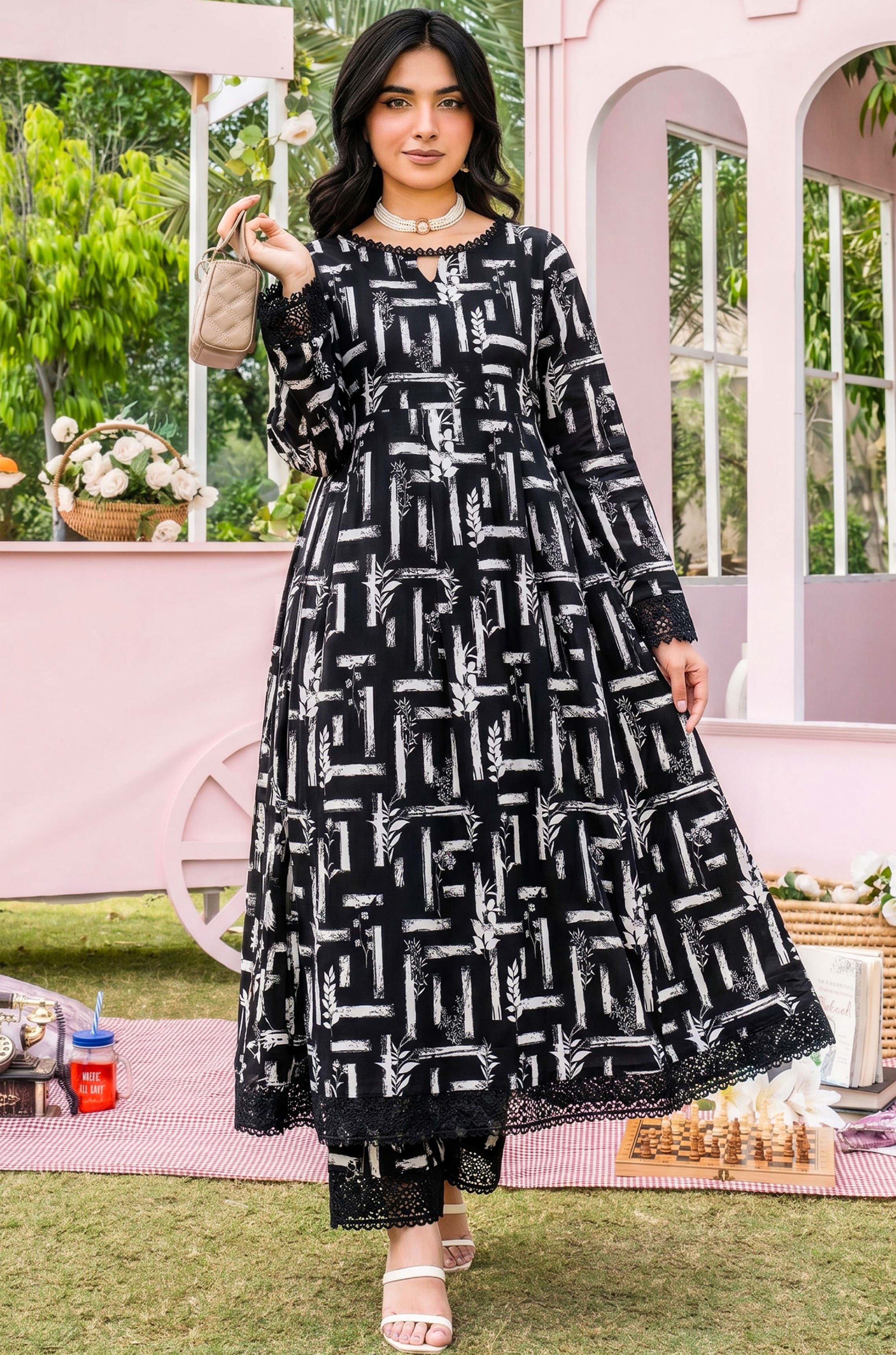 Fashionik Digital Printed Superior Lawn 2PC Unstitched Suit D-13