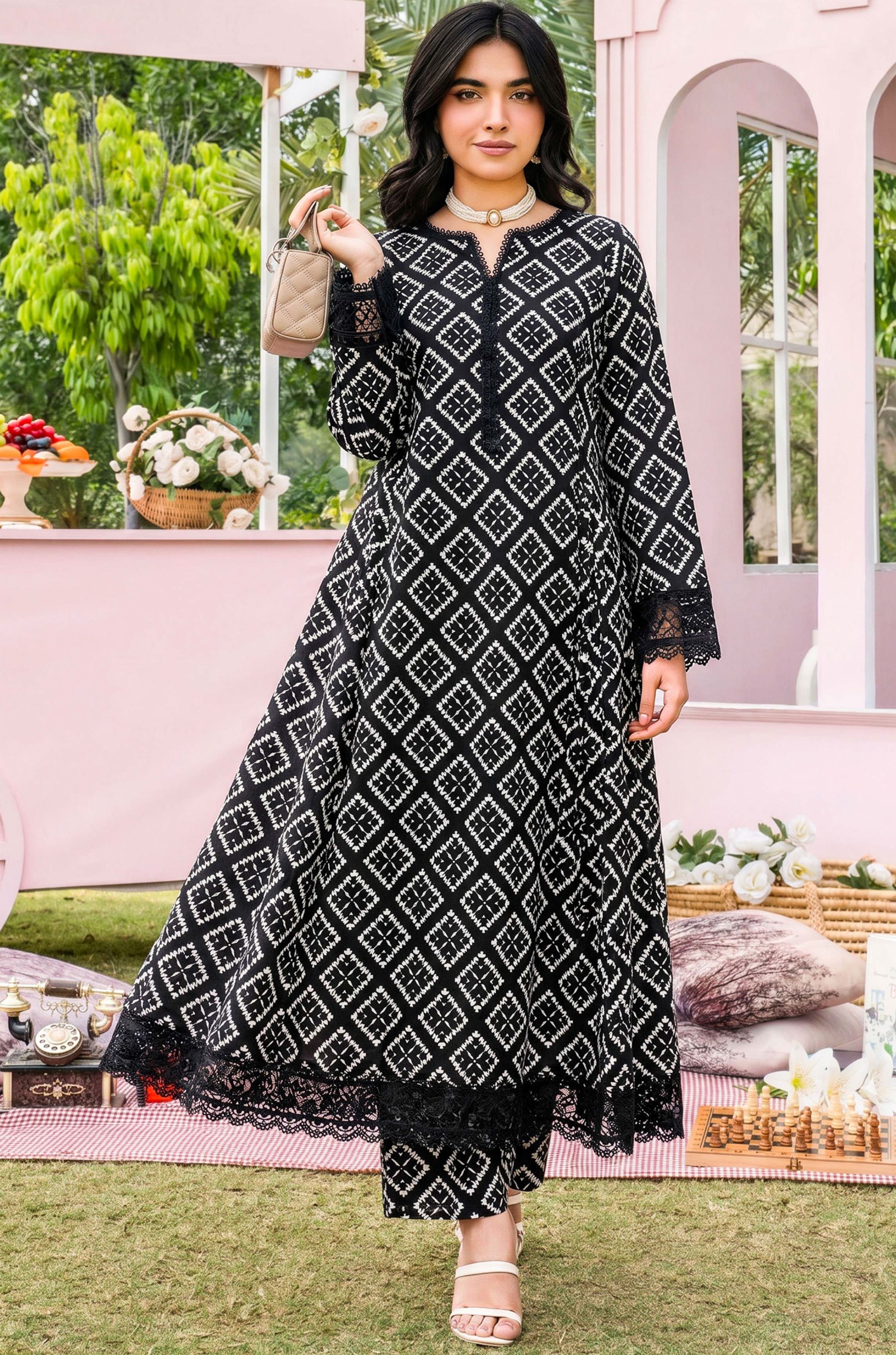 Fashionik Digital Printed Superior Lawn 2PC Unstitched Suit D-14