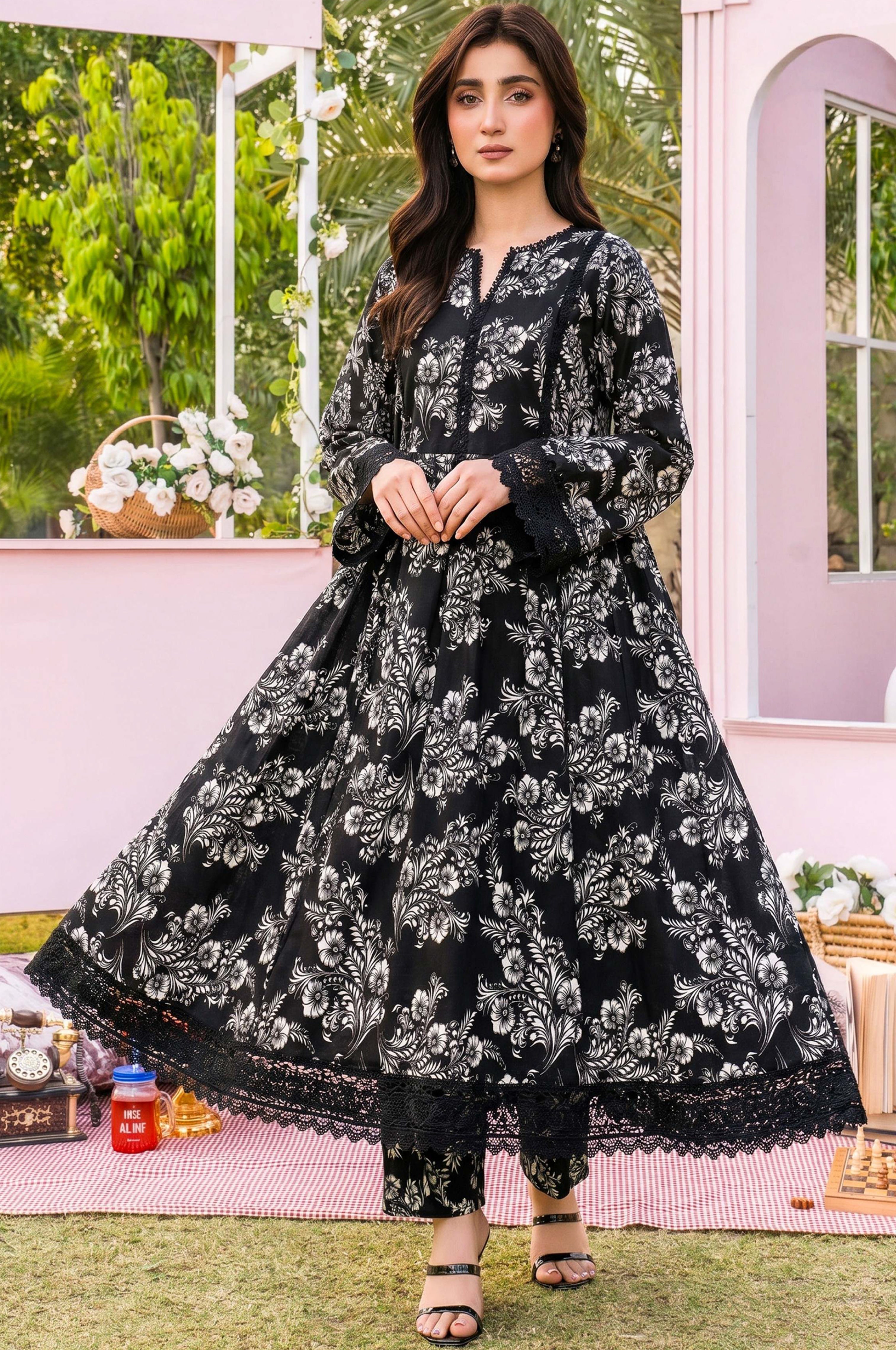 Fashionik Digital Printed Superior Lawn 2PC Unstitched Suit D-17