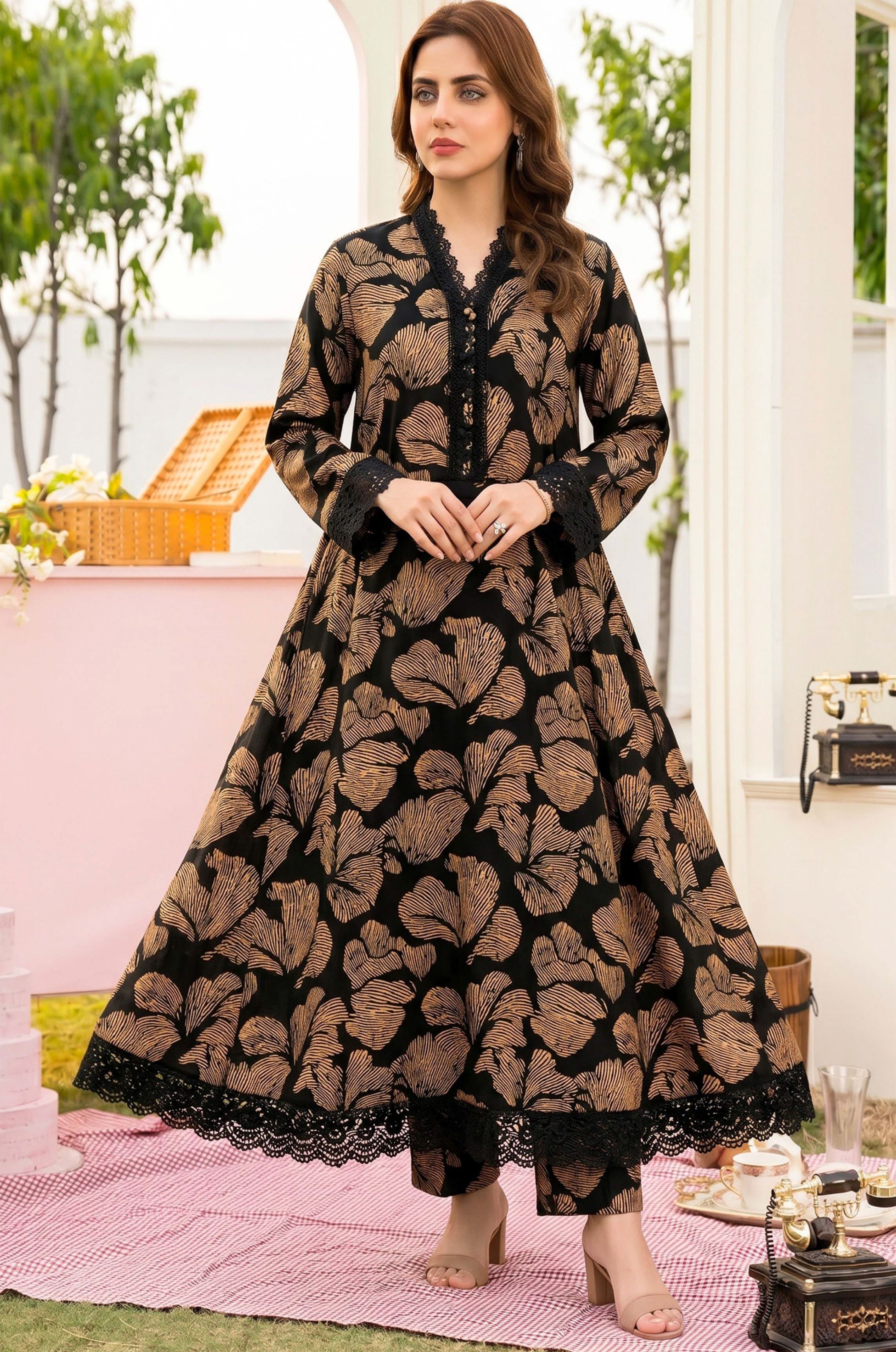 Fashionik Digital Printed Superior Lawn 2PC Unstitched Suit D-19