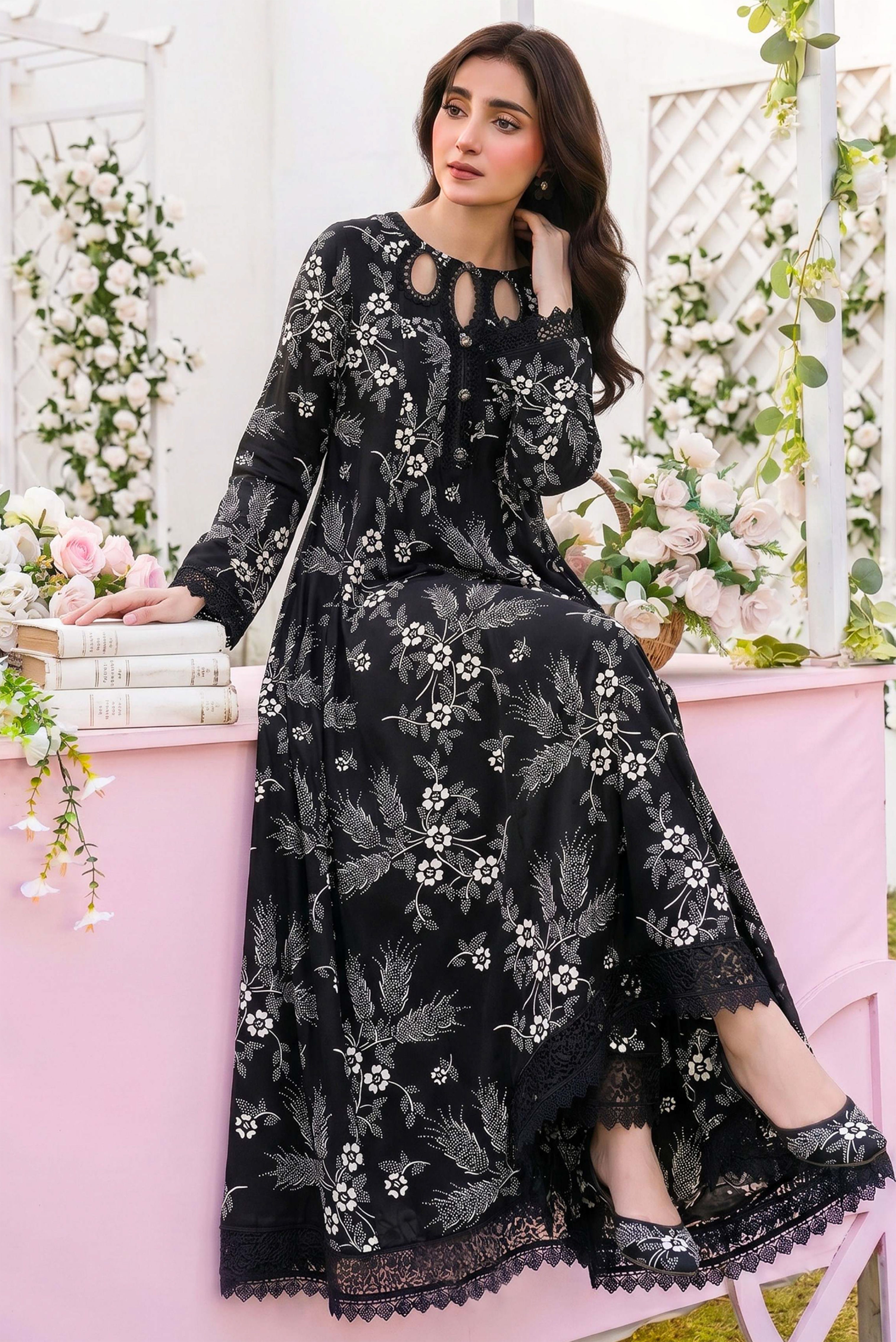 Fashionik Digital Printed Superior Lawn 2PC Unstitched Suit D-02