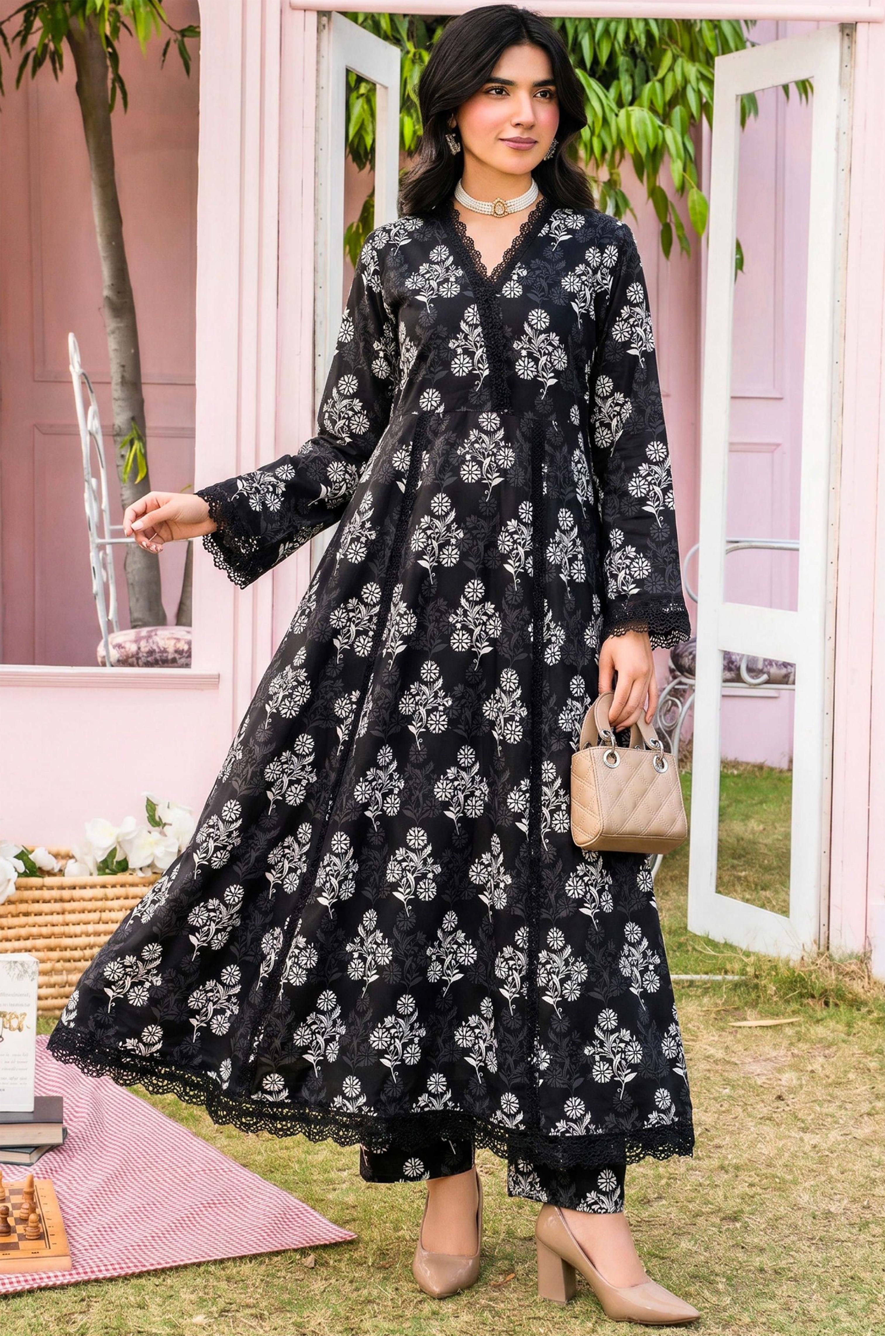 Fashionik Digital Printed Superior Lawn 2PC Unstitched Suit D-04