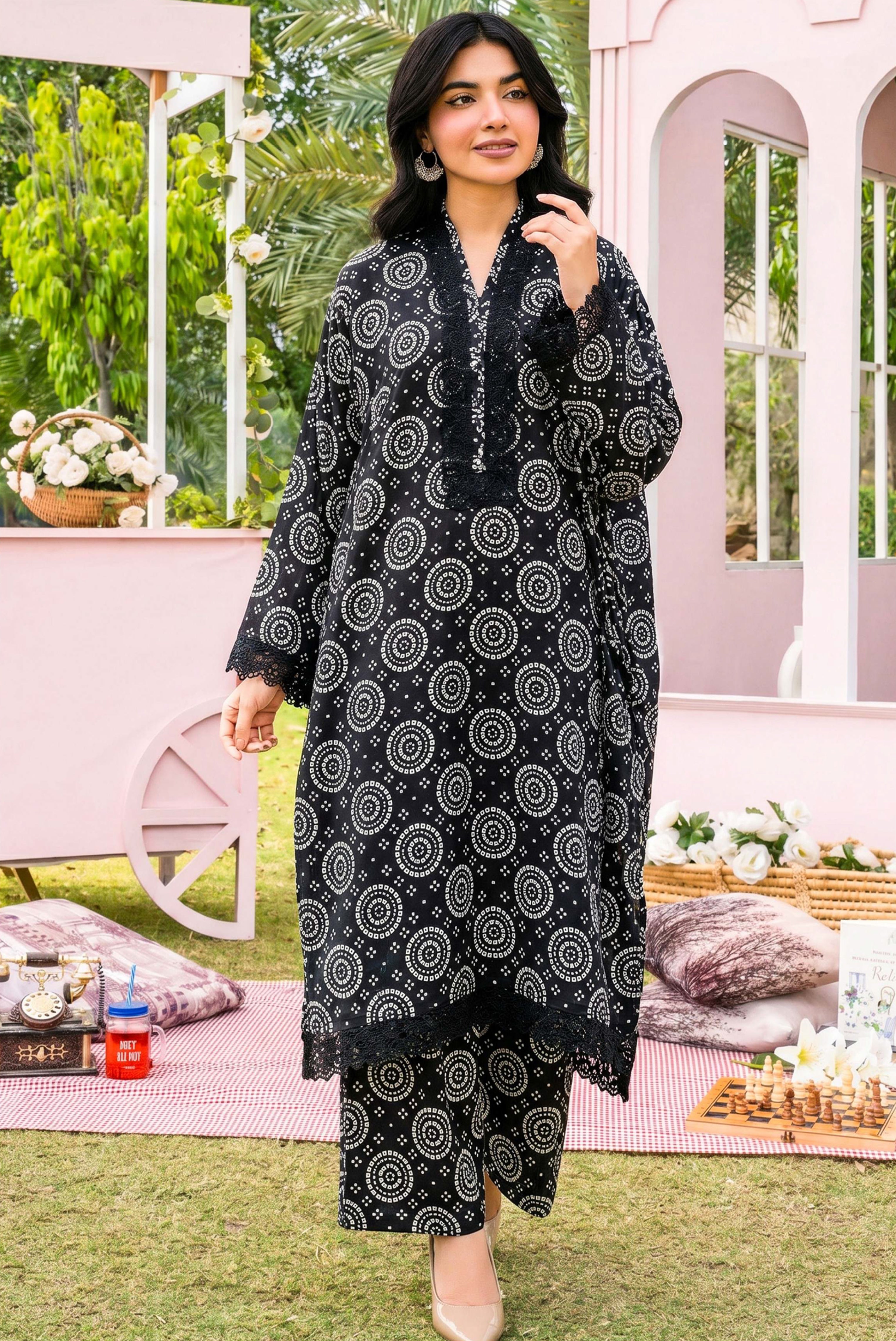 Fashionik Digital Printed Superior Lawn 2PC Unstitched Suit D-06