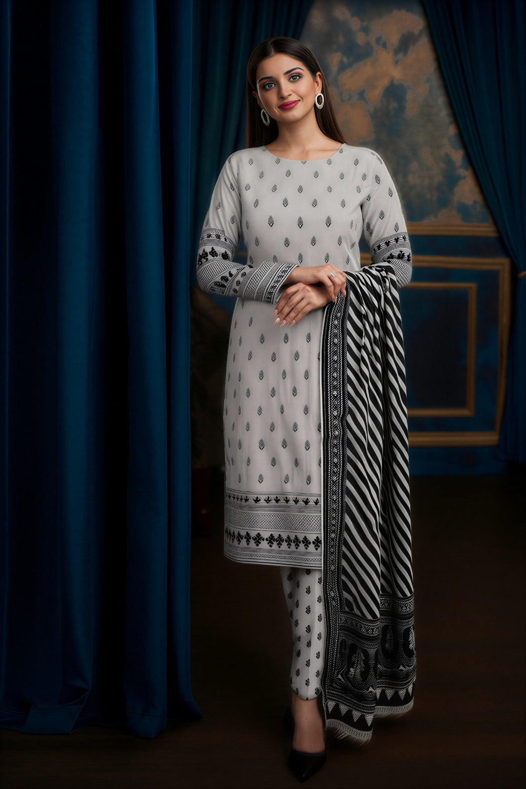 Sapphire 3PC Unstitched Bahaar SN-09