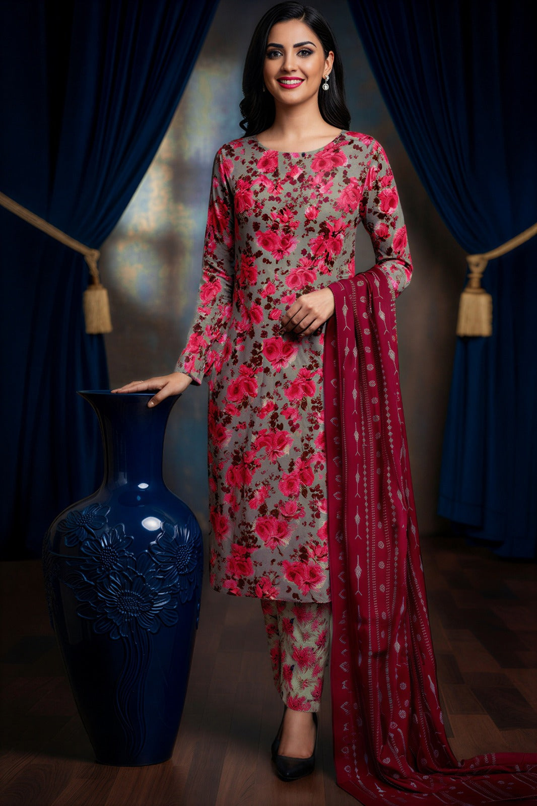 Sapphire 3PC Unstitched Bahaar SN-10