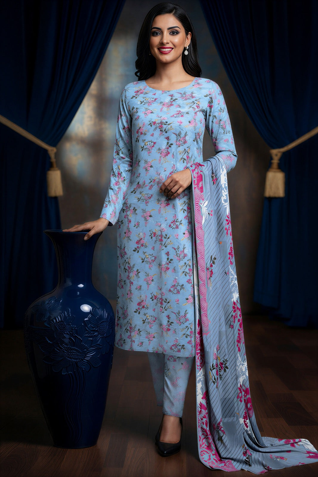 Sapphire 3PC Unstitched Bahaar SN-13