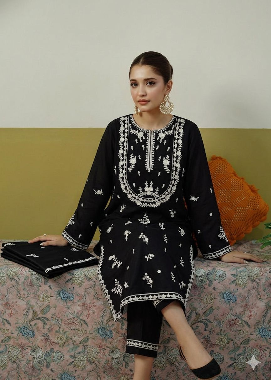Most Hit 2PC Embroidered Lawn D-18