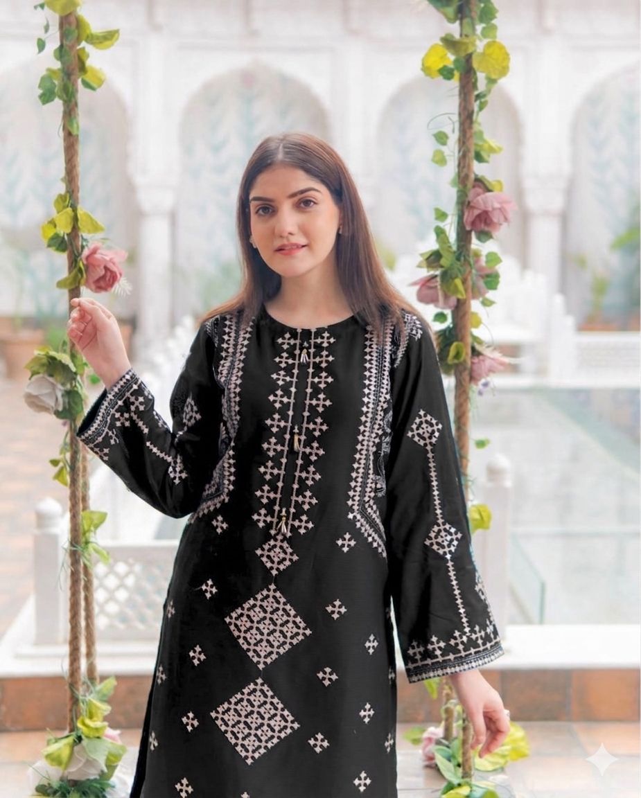 Most Hit 2PC Embroidered Lawn D-19