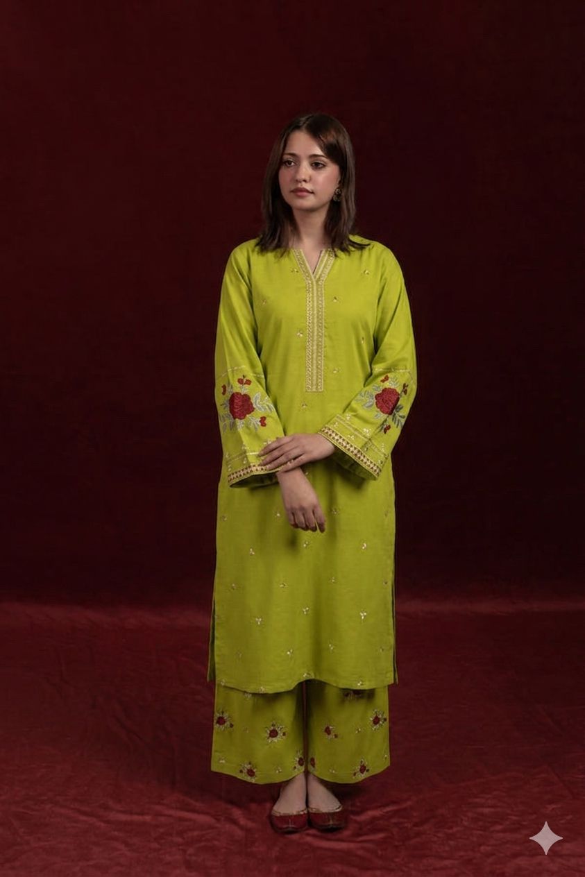 Most Hit 2PC Embroidered Lawn D-24