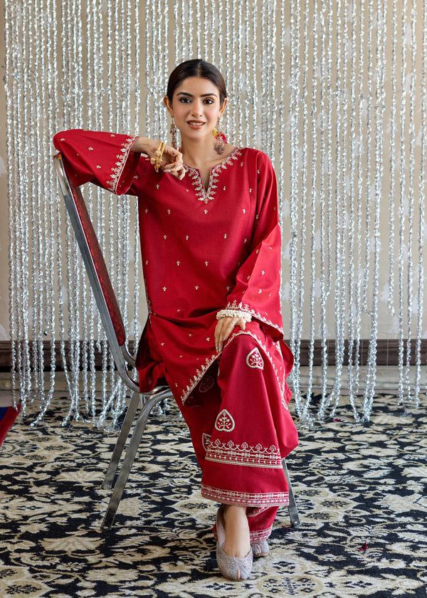 Most Hit 2PC Embroidered Lawn D-07