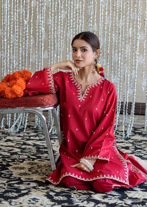 Most Hit 2PC Embroidered Lawn D-07