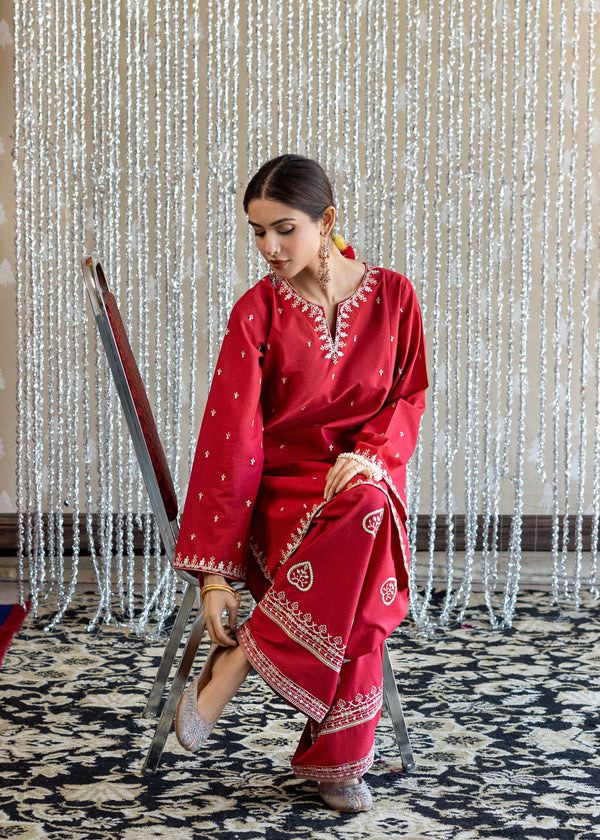 Most Hit 2PC Embroidered Lawn D-07