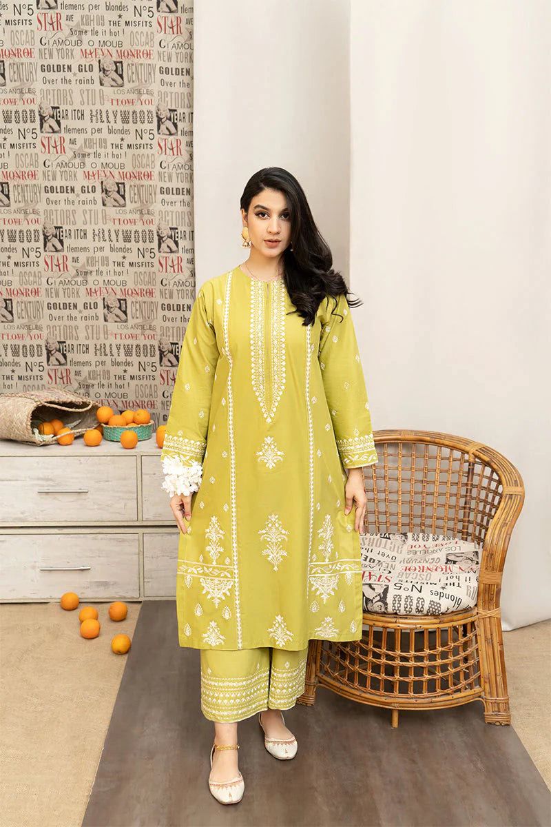 Most Hit 2PC Embroidered Lawn D-08