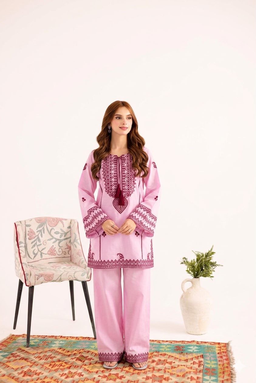Most Hit 2PC Embroidered Lawn D-12