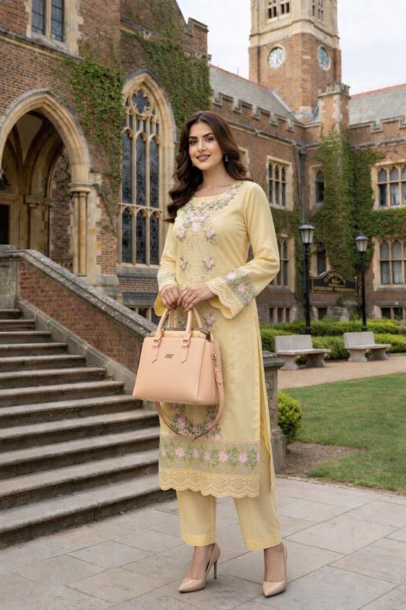 Most Hit 2PC Embroidered Lawn D-13