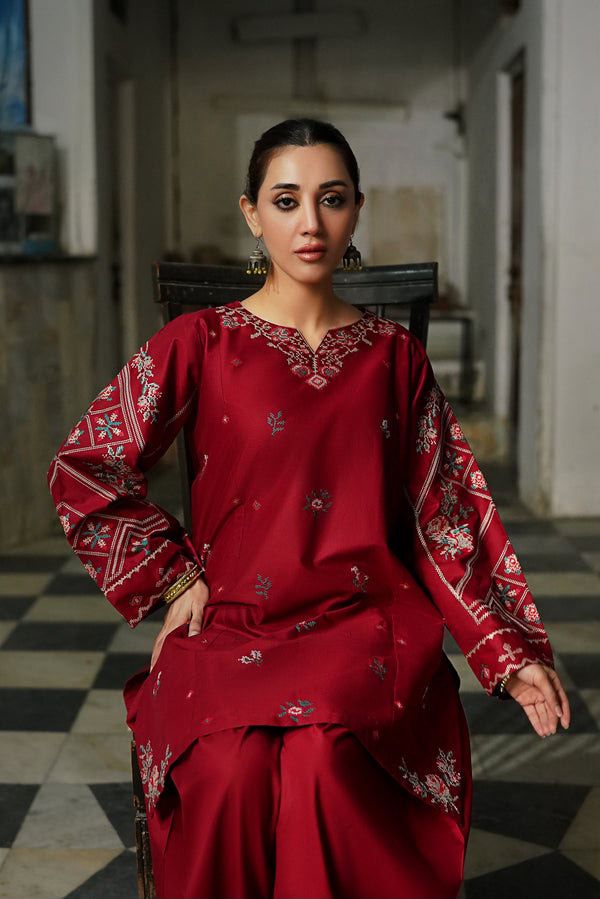 Most Hit 2PC Embroidered Lawn D-14