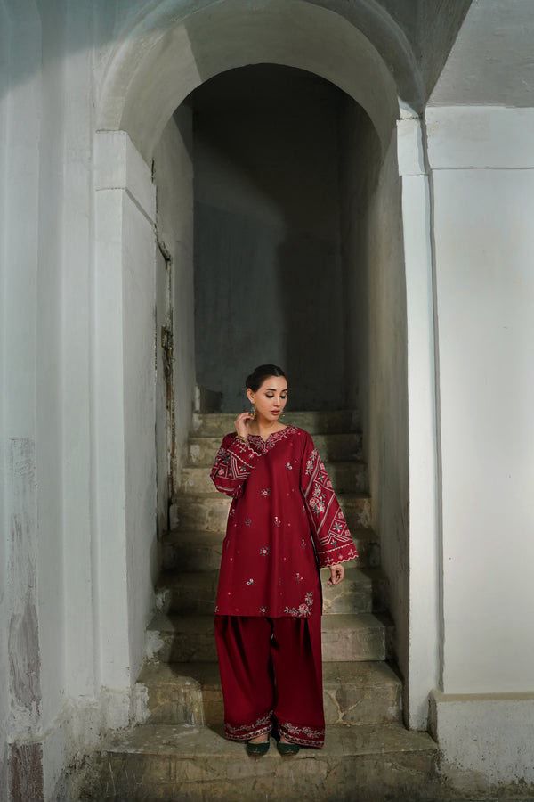 Most Hit 2PC Embroidered Lawn D-14