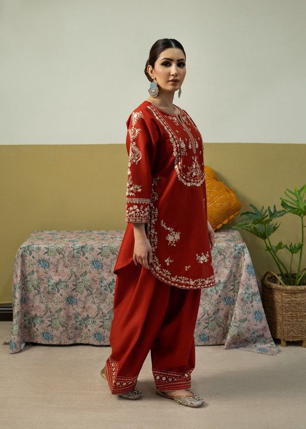 Most Hit 2PC Embroidered Lawn D-03