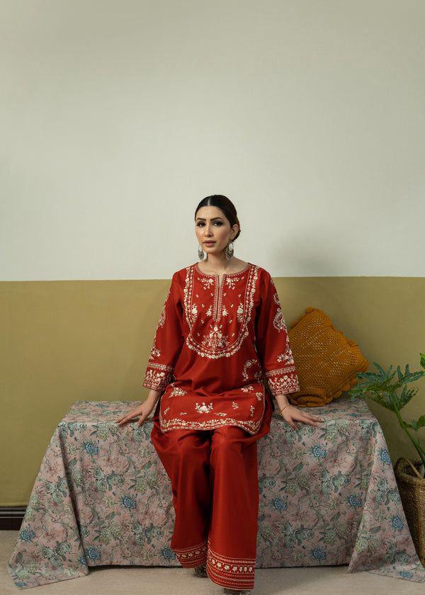Most Hit 2PC Embroidered Lawn D-03