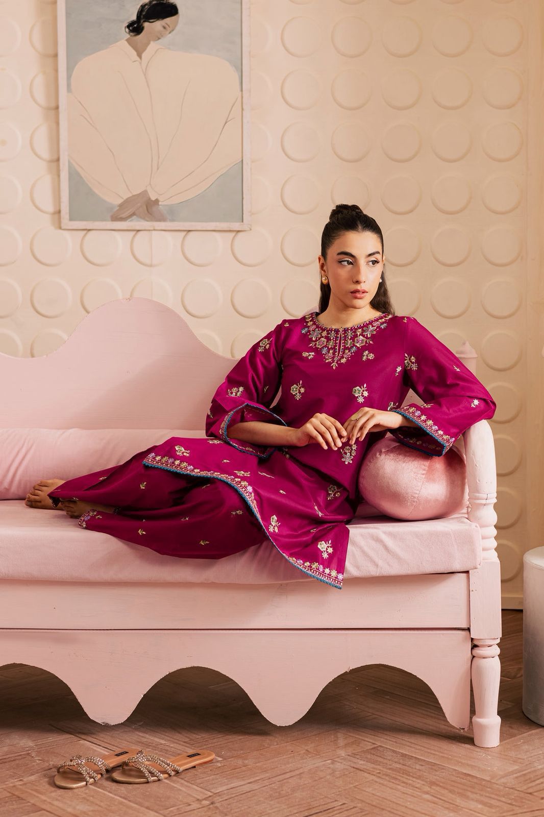Most Hit 2PC Embroidered Lawn D-04