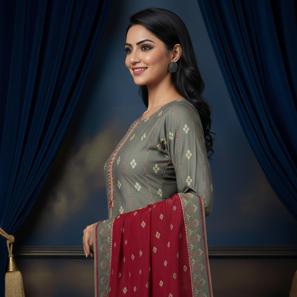 Sapphire 3PC Unstitched Bahaar SN-12