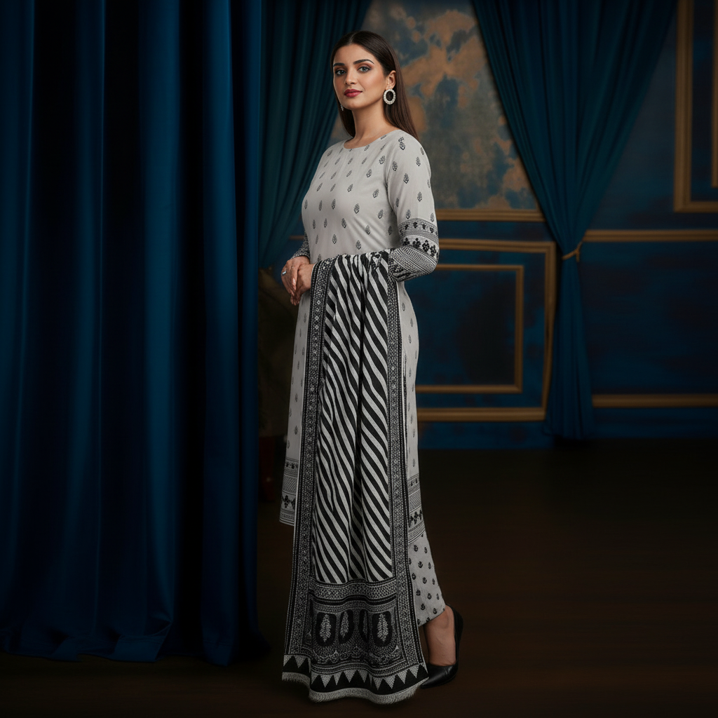 Sapphire 3PC Unstitched Bahaar SN-09