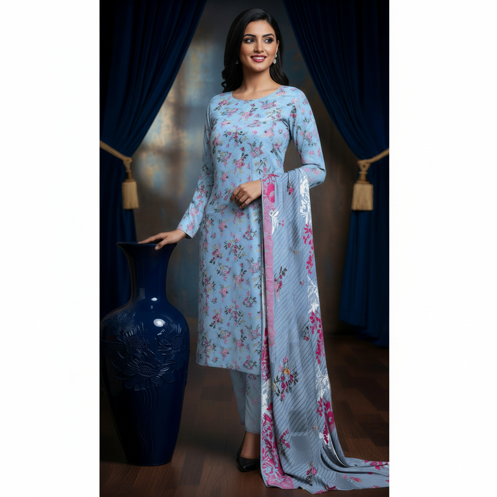 Sapphire 3PC Unstitched Bahaar SN-13