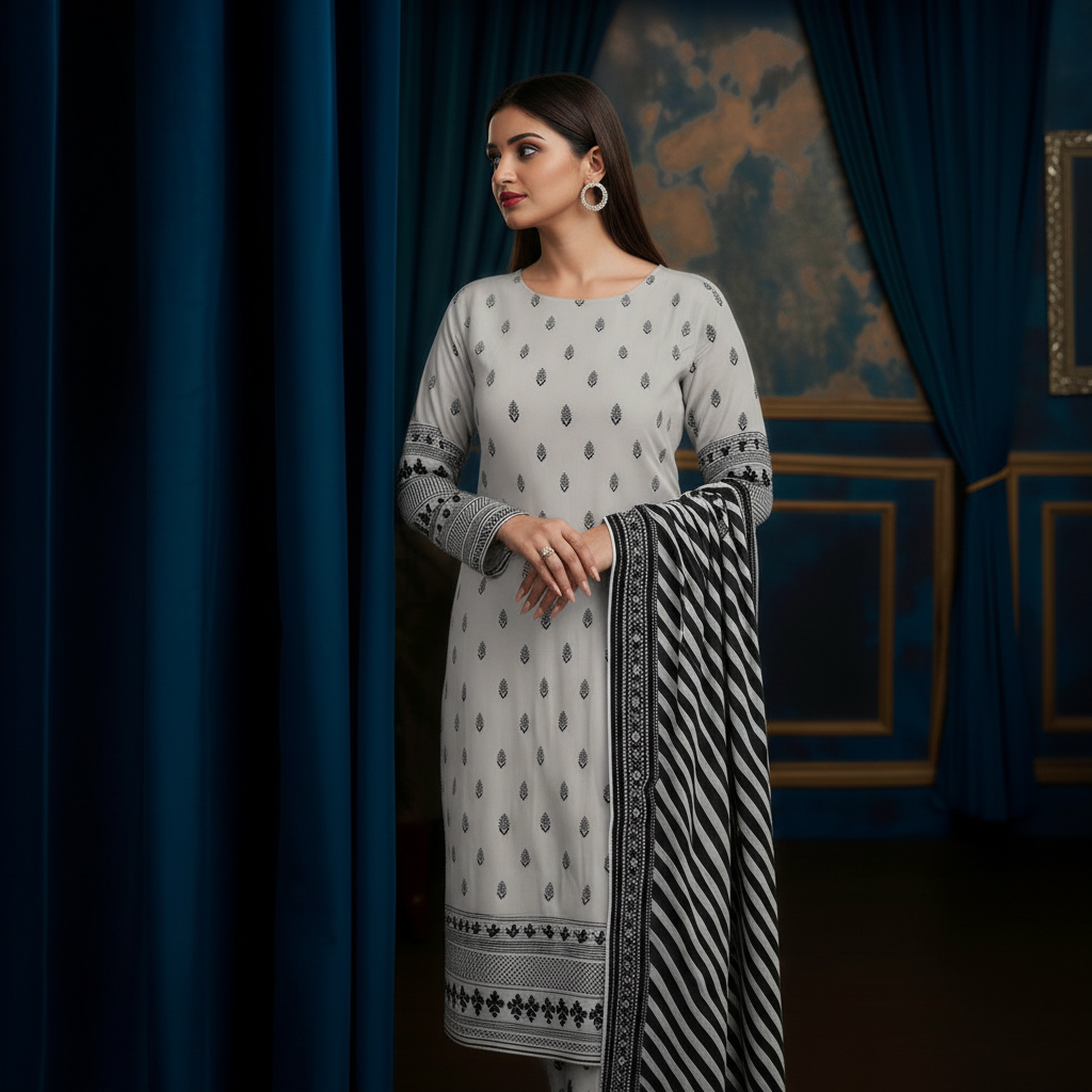 Sapphire 3PC Unstitched Bahaar SN-09